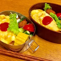 Snapdishの料理写真:オムライス弁当🥚|itokayoさん