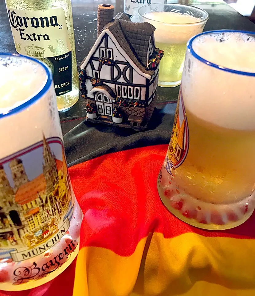 ドイツに行った🇩🇪土産 ビアグラスでアップルゼリー🍎 ビール🍺だと思ったかな？|シュトママさん