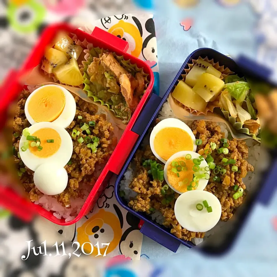 Snapdishの料理写真:7/11の#女子中学生弁当 は和風キーマカレーでした|Hiroko Kさん