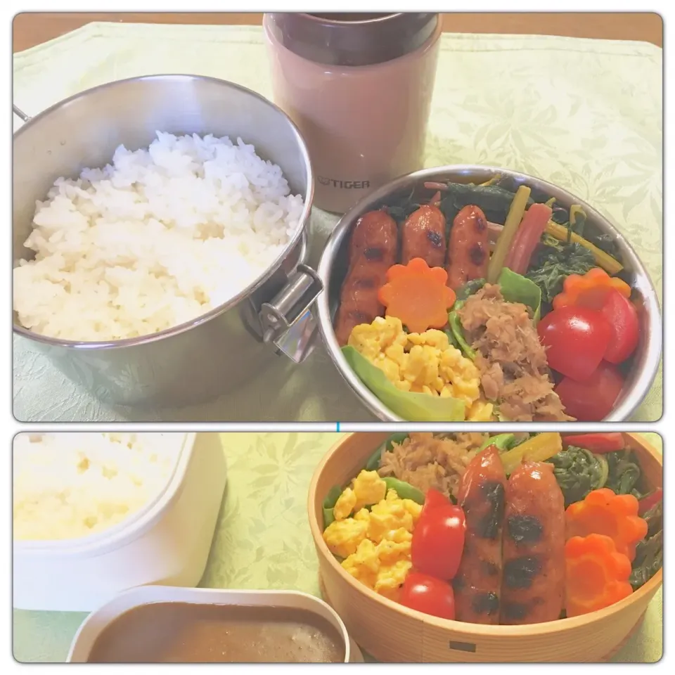 Snapdishの料理写真:20170713 thu・王子お弁当◡̈⋆（上段）・myお弁当◡̈⋆（下段）|《 Rie 》pochiko3xxxさん