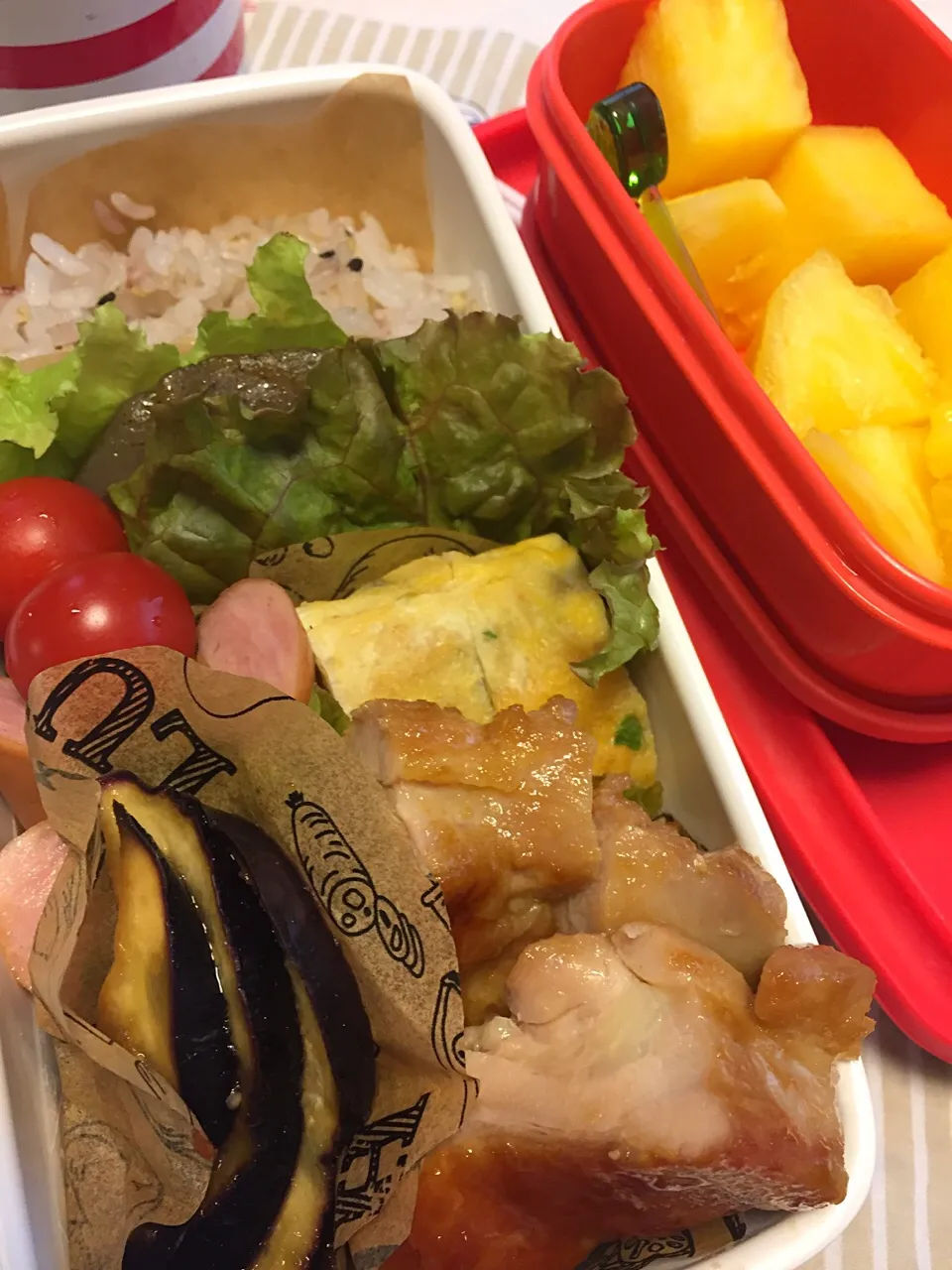 女子高校生用 鶏照り弁当|riorieさん