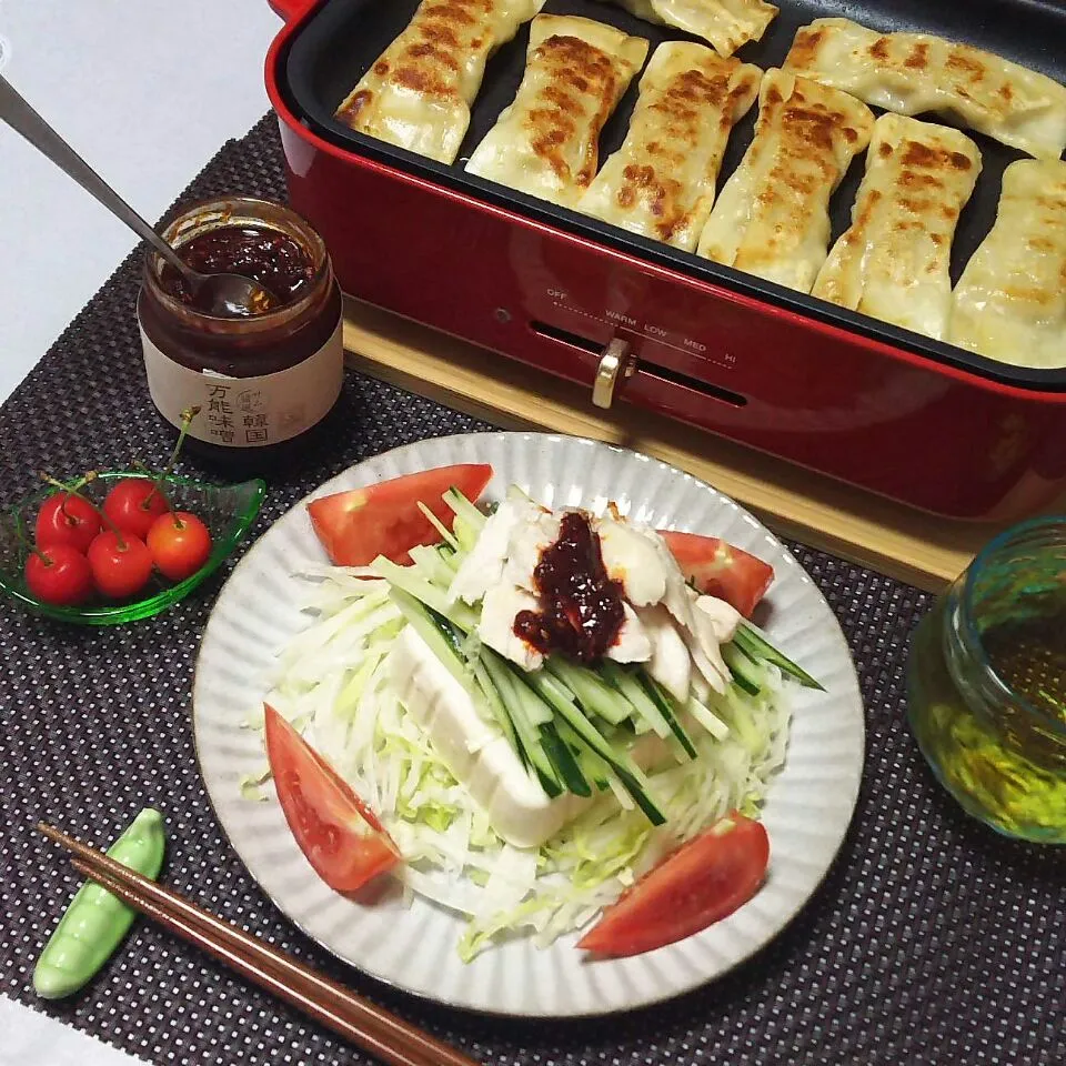 棒餃子と棒々鶏風の豆腐サラダ|シュワシュワキッチンさん