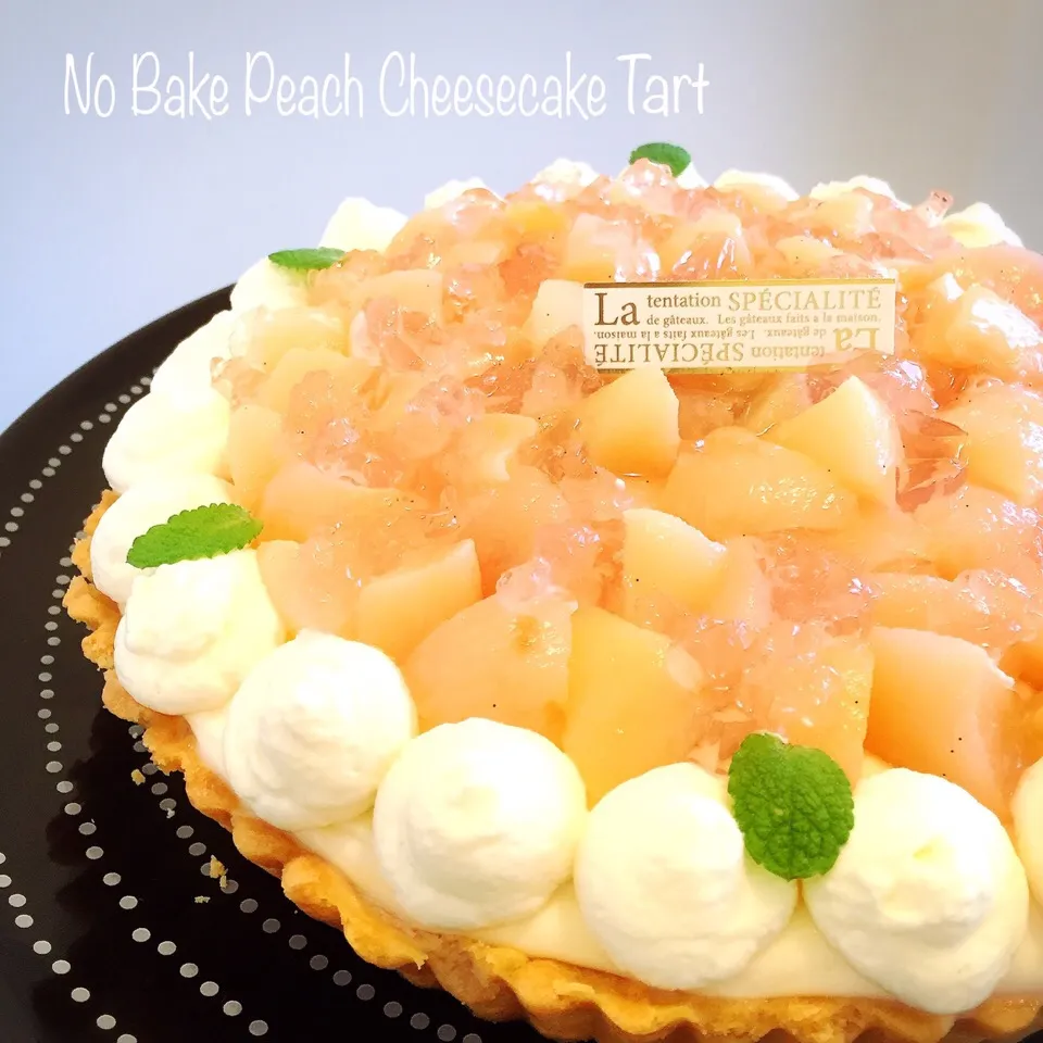 桃のレアチーズケーキタルト
#レアチーズケーキ #桃|NAO242508さん