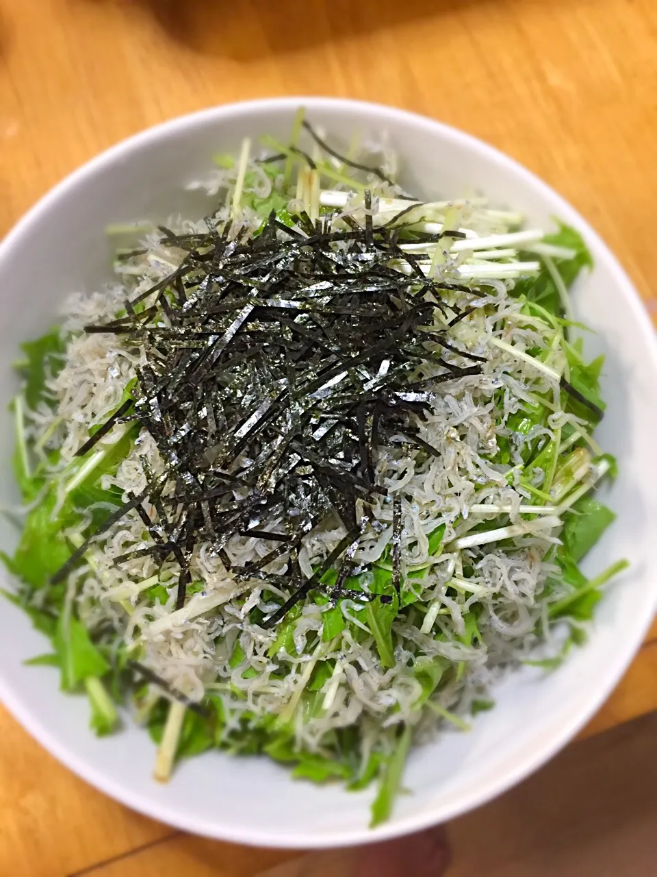 Misuna and kaiware chirimen wasabi dressing salad|aiko takagiさん