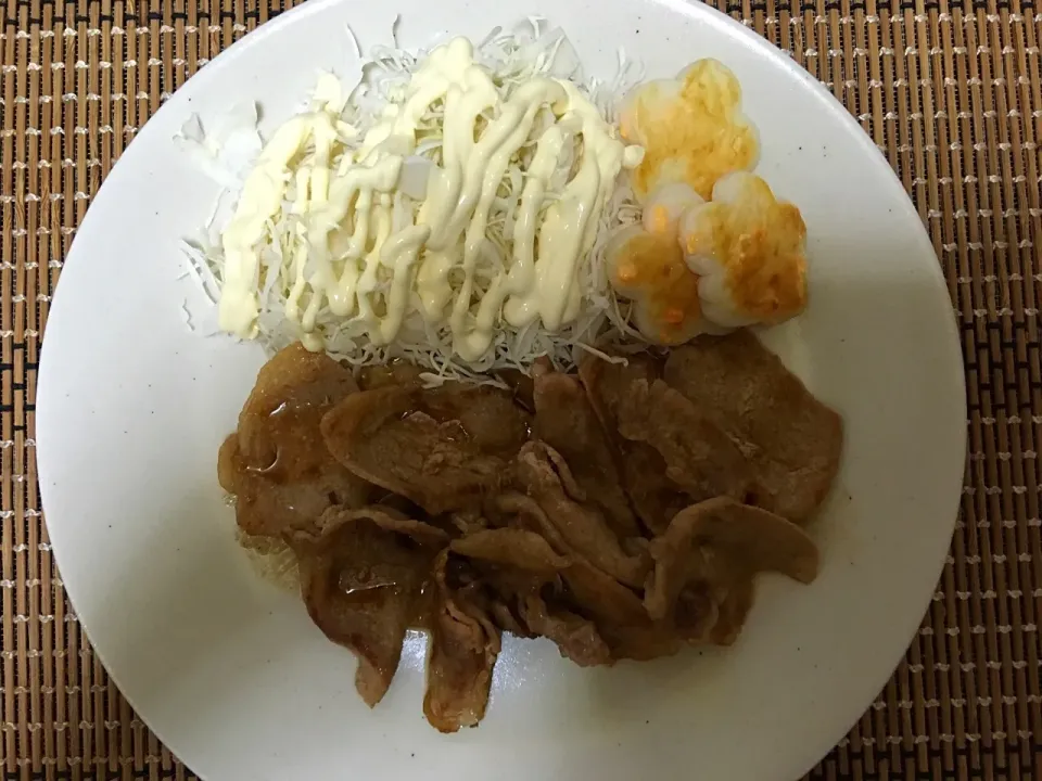 豚肉の生姜焼き|ばーさんさん