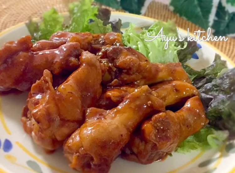 激リピ♪あゆ♡の料理 鶏手羽元のBBQソース煮♪|あゆさん