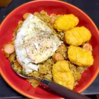 炊飯器でカレーチャーハン|くまさん