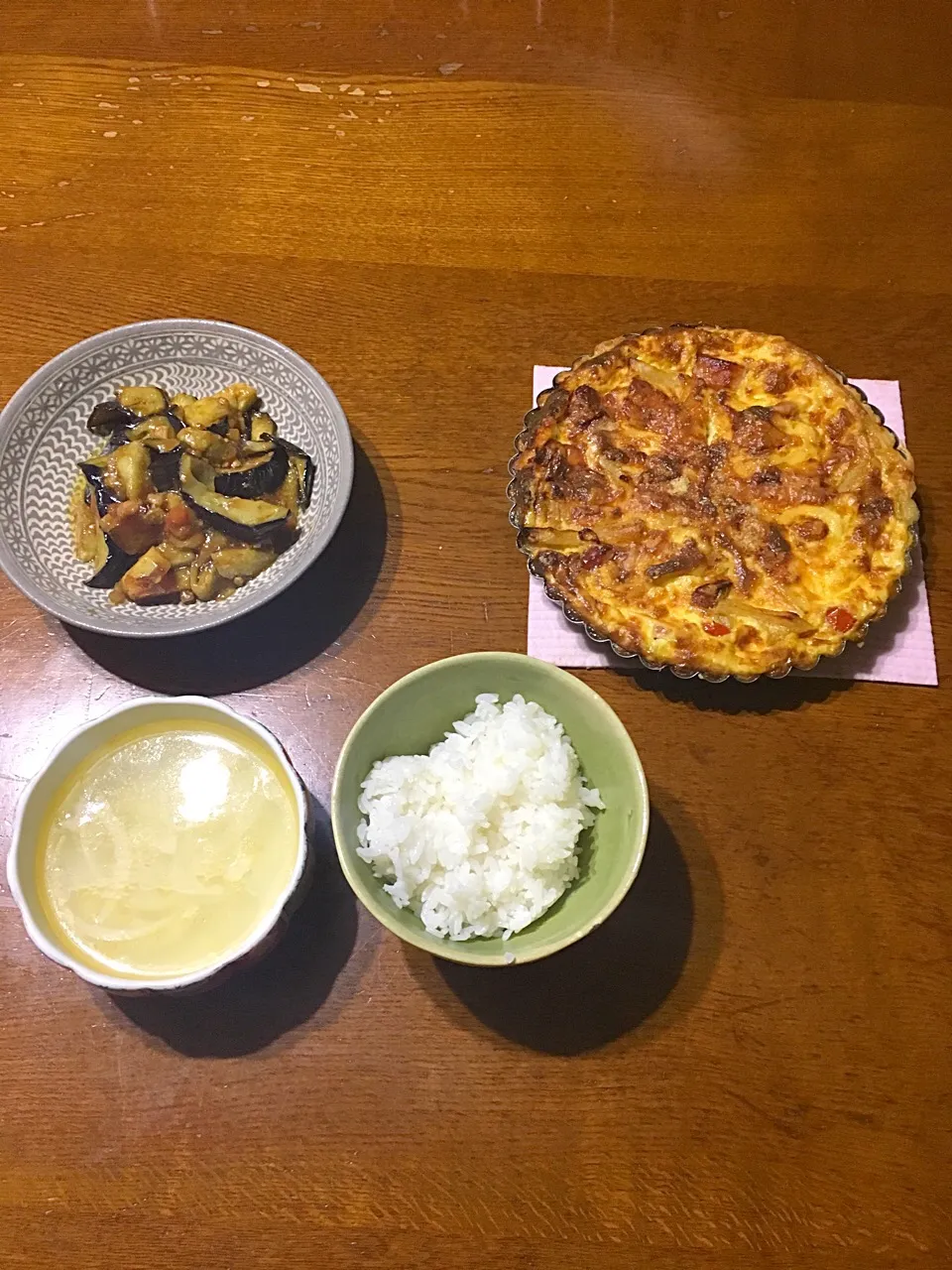 🍆の肉味噌炒め、キッシュ😍|Mami Otsukaさん