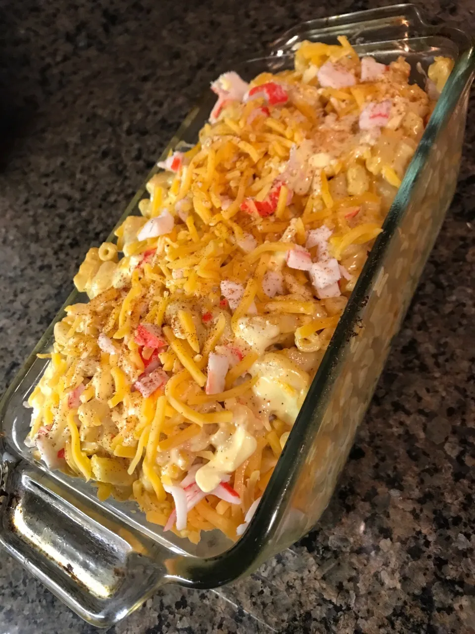 Seafood Mac n cheese ready for the oven|Tawanjaさん