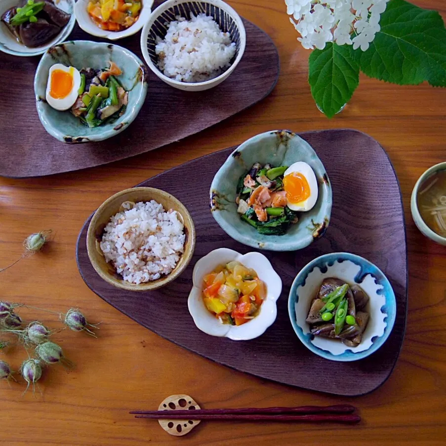 和食、残り物プレート朝ごはん。|@chieko_tanabe_さん