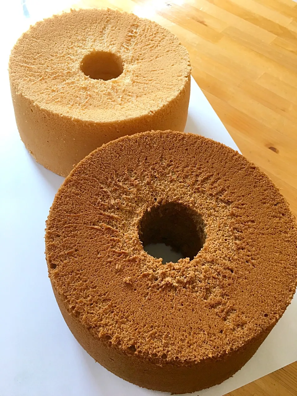 コーヒーシフォン&プレーンシフォン😋(20㎝)|バンビさん