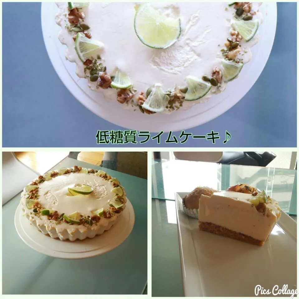 Snapdishの料理写真:低糖質ライム&レアチーズケーキ♪|ゆっこさん