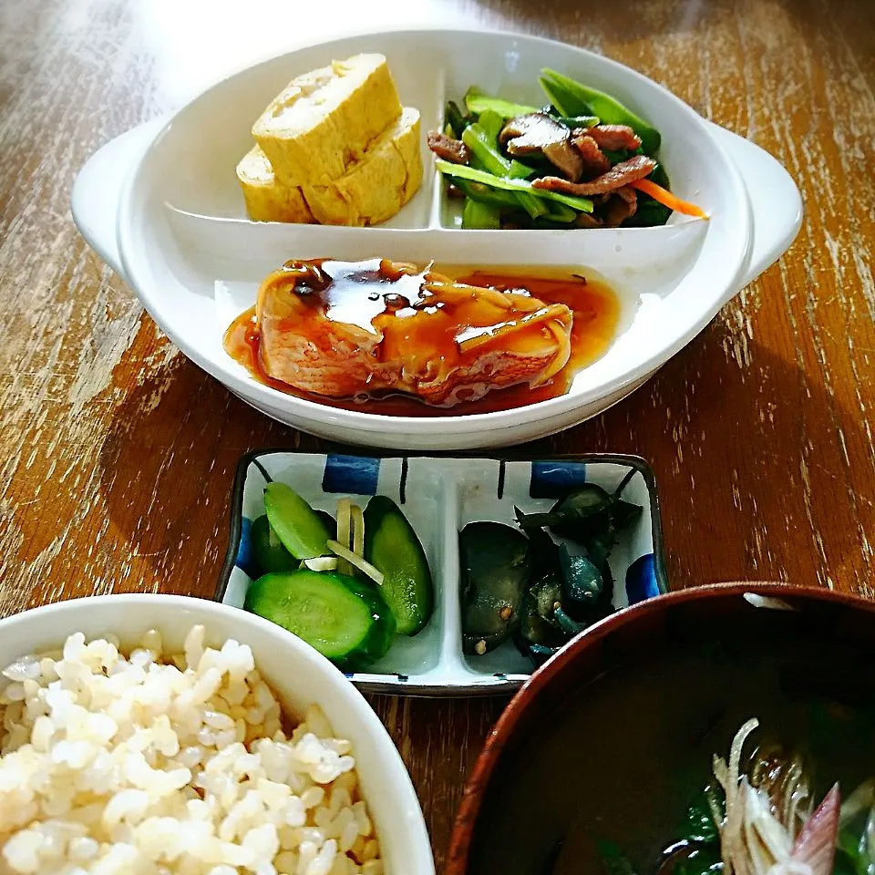 赤魚の煮付定食|プチテンよすさん