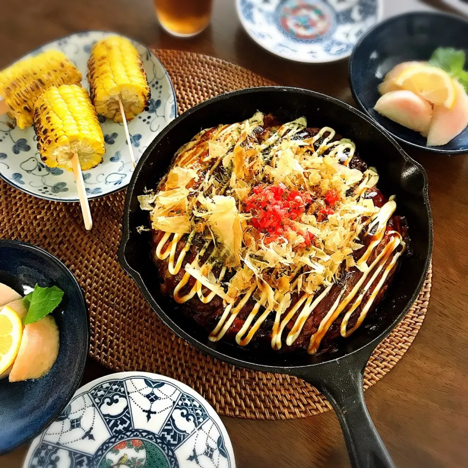 スキレットでお好み焼きランチ🍴|@mayuさん