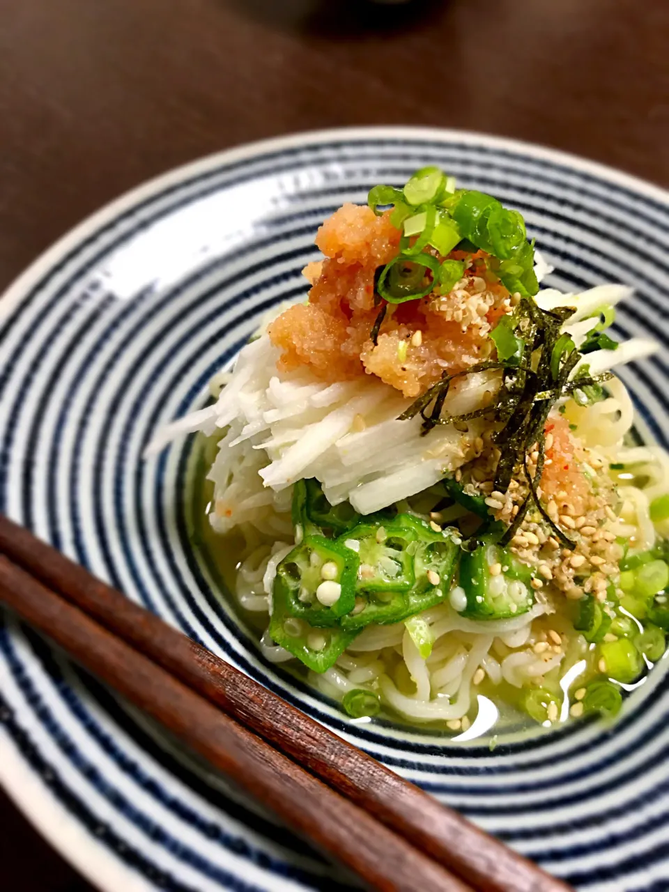 冷やしネバネバ塩ラーメン♪|るん♪さん