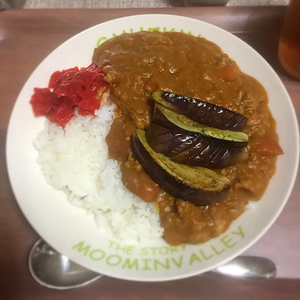 焼き茄子カレー！❤️
#ローラの休日
#めざましテレビ|いず⋈ + ゜さん