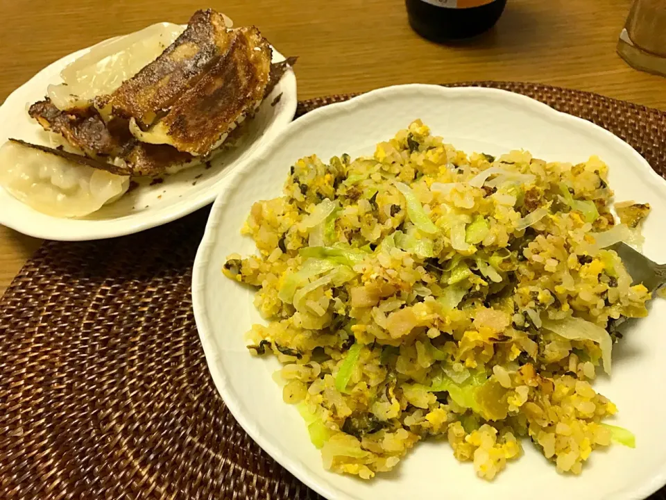 高菜レタスチャーハンと焼き餃子|TonyYamadaさん