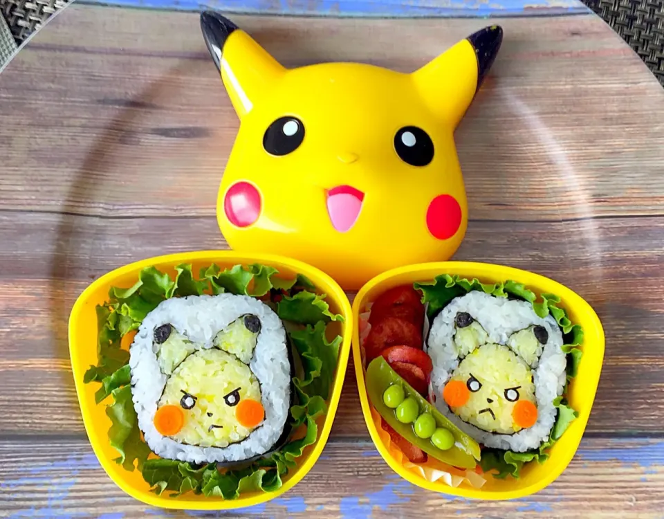 Snapdishの料理写真:🎮ピカチュウ寿司ランチ🎮
📺Pikachu Sushi Lunch📺|The Reinhartsさん