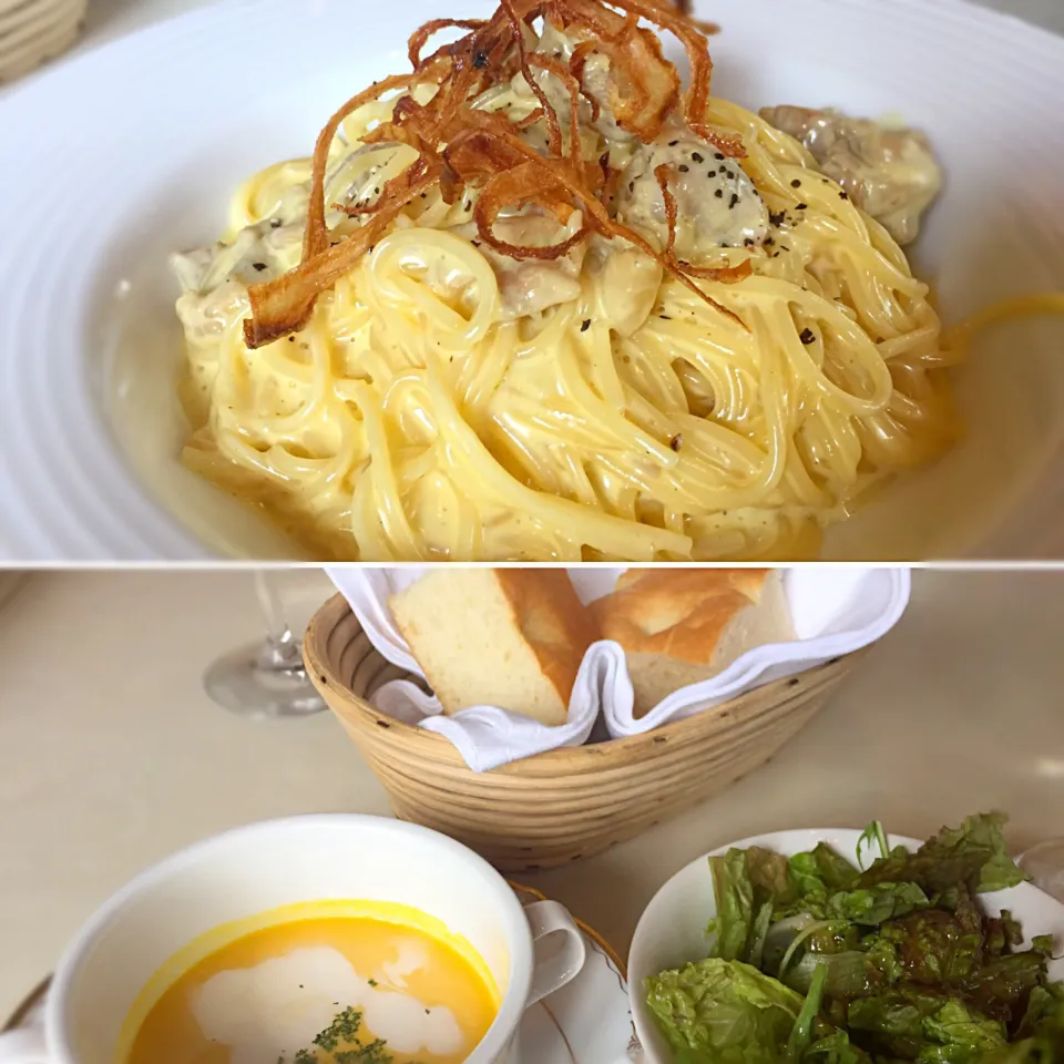 パスタランチ カルボナーラ（ハウステンボス プッチーニ）|チルさん