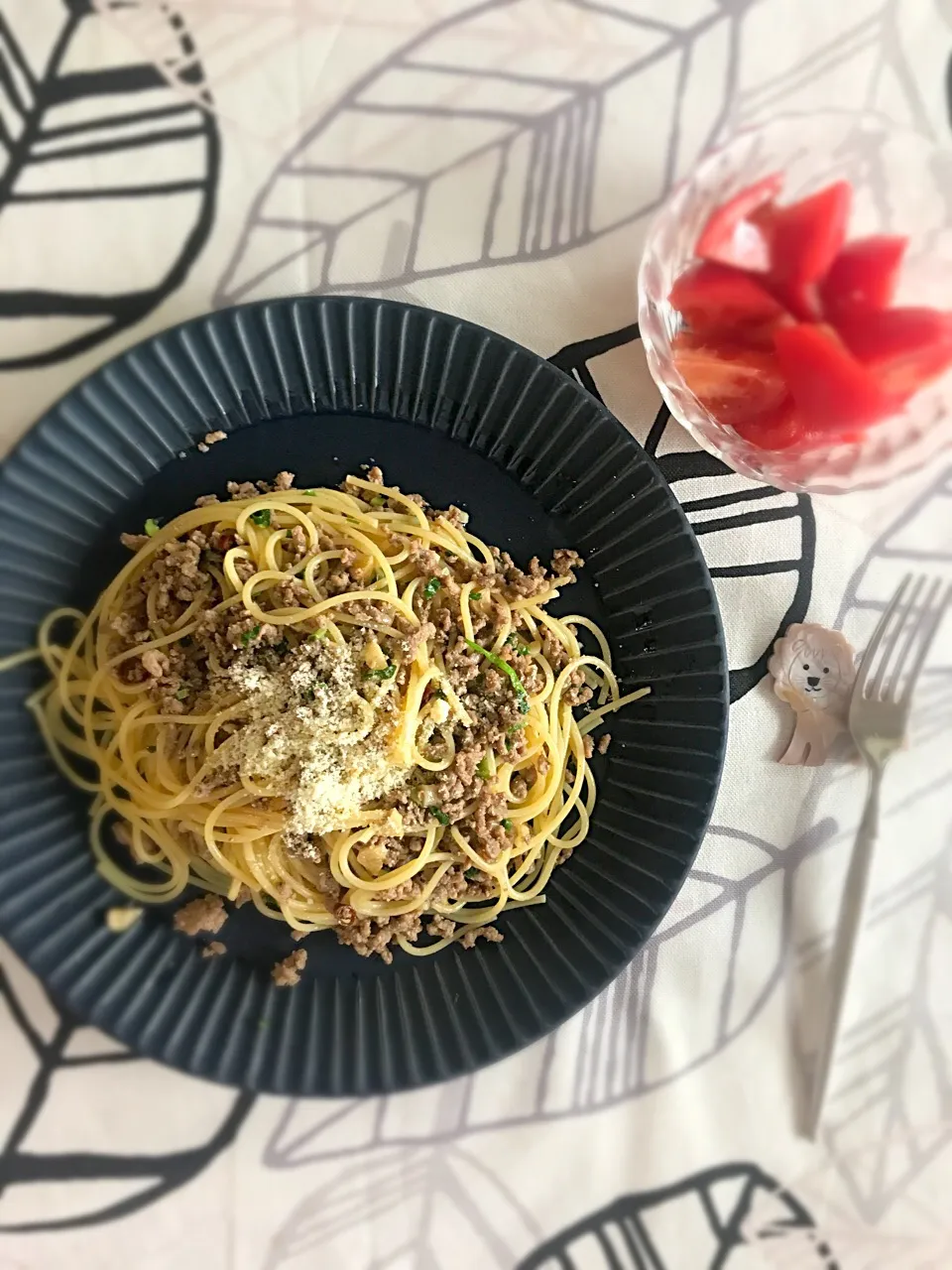 Snapdishの料理写真:和風ひき肉ペペロンチーノ♡|ゆき☆さん