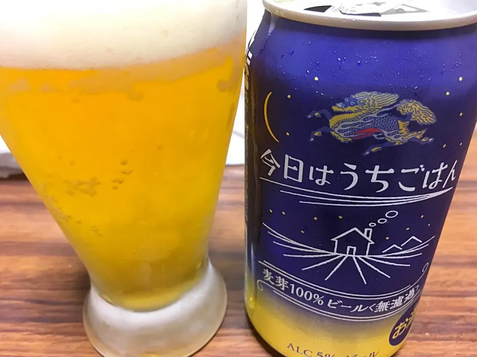 Snapdishの料理写真:今日はうちごはん 麦芽100%ビール🍺〈無濾過〉麒麟麦酒
#無濾過ビール #今日はうちごはん #麒麟麦酒|sakumaさん