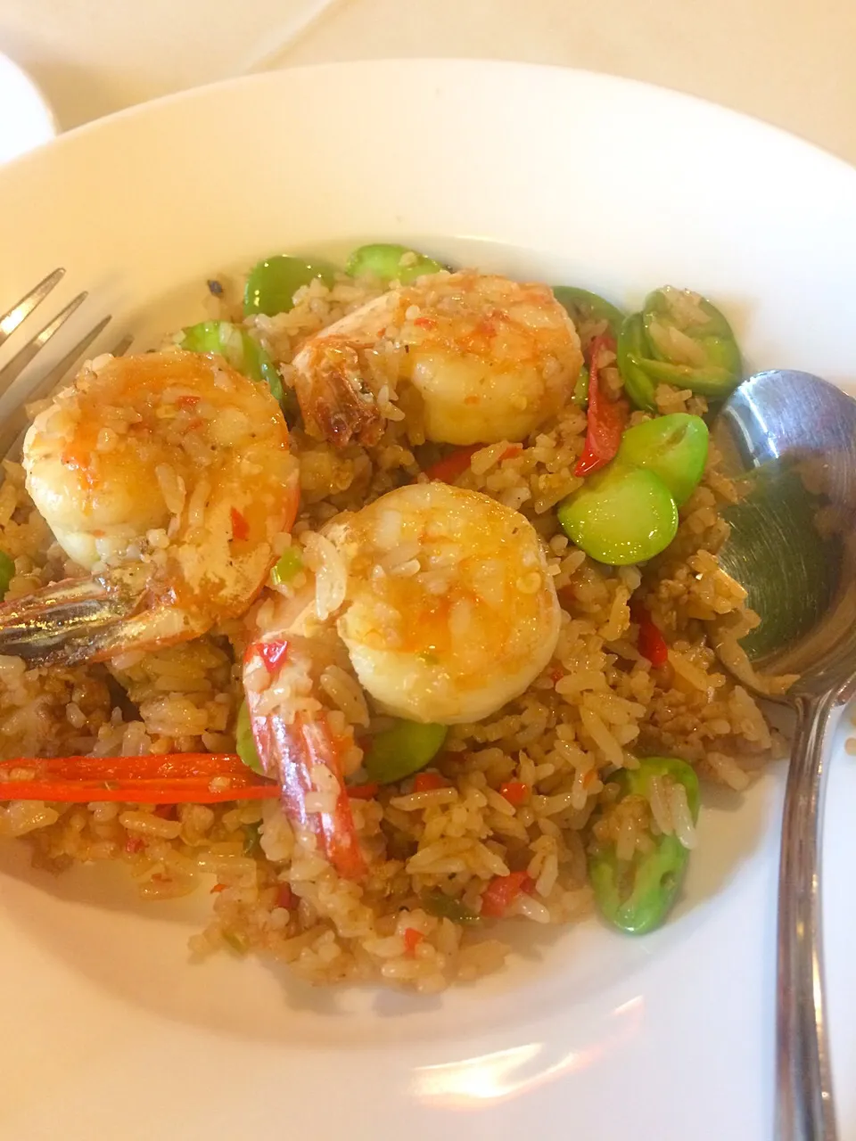 ข้าวผัดสะตอกุ้ง fried rice with shrimp and bitter sataw|SaSaさん