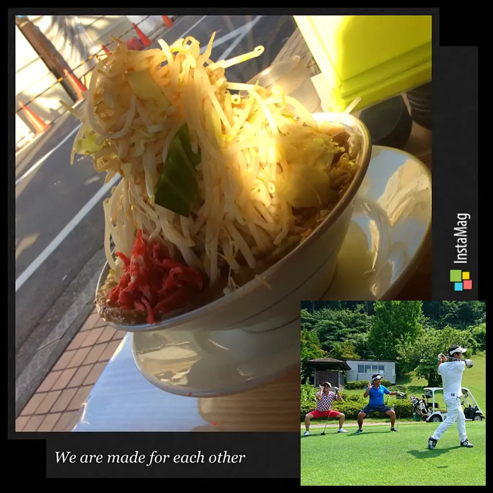 夕陽に輝くこの一杯🍜😂
ラーメン大好きグループ⛳️🏌️コンペ
ラウンド後には❣️|アライさんさん