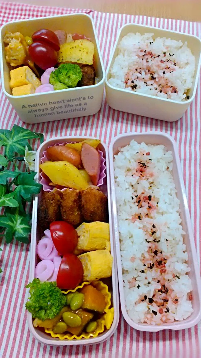 Snapdishの料理写真:7月19日の娘＆私弁当♪|ノリティアさん