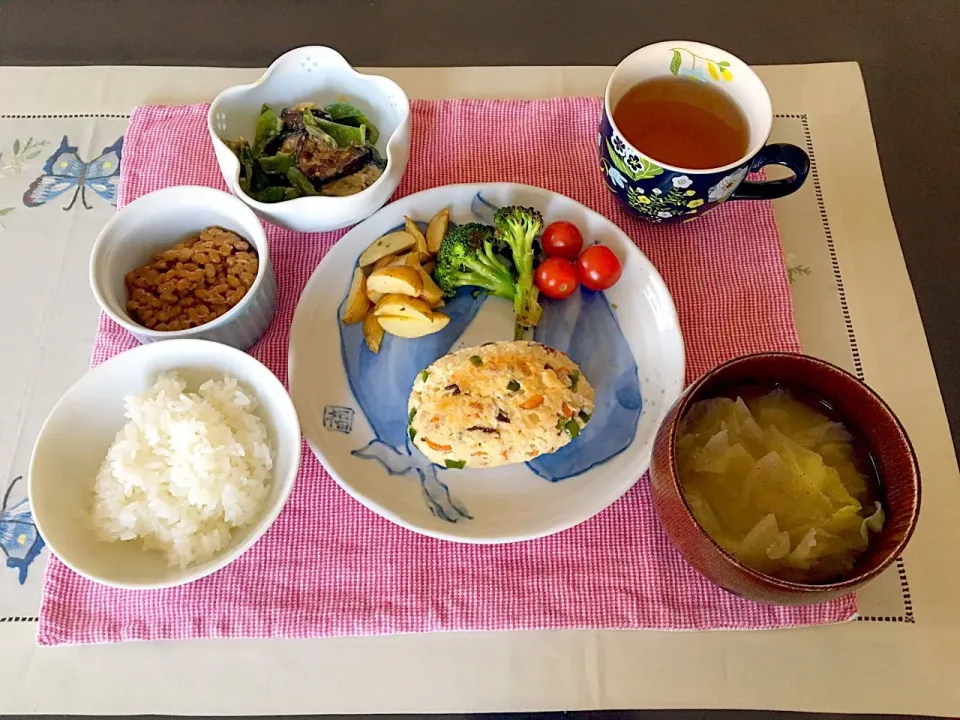 ベジ料理♡豆腐ハンバーグのご飯|みよさん