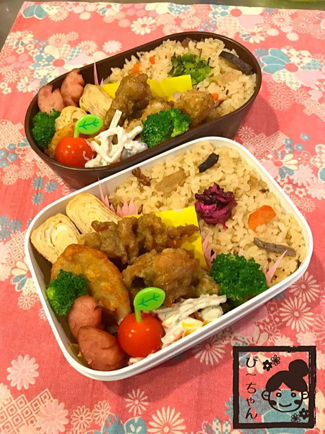 Snapdishの料理写真:姉妹☆高校生弁当😊夏季課外2日目|☆ぴ〜ちゃん☆さん