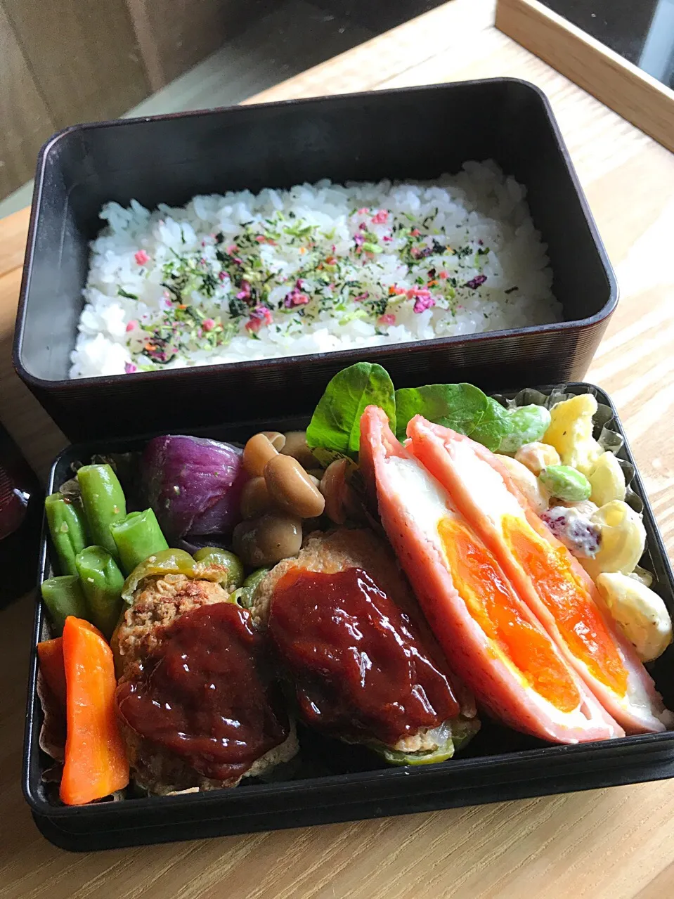 ピーマンの肉詰め弁当|二キィさん