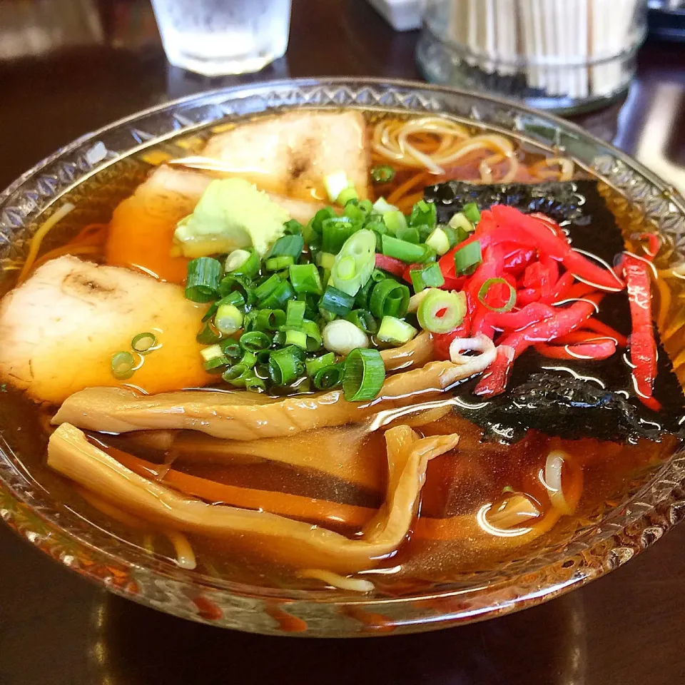 朝ラー 冷やしラーメン並 中華そば処 麦 550円 温は450円 安い|ガク魁‼︎男飯さん