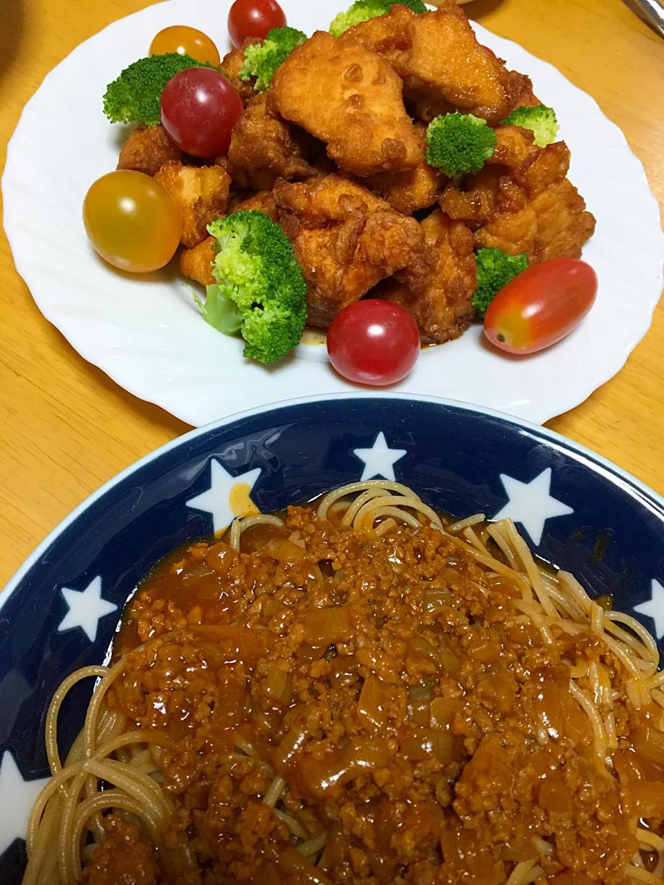 ミートスパゲティ&チキン南蛮|三姉妹のママさん