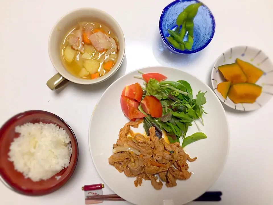 Snapdishの料理写真:豚キムチで夏バテ回避ご飯🍚
#晩ごはん#豚キムチ#残り物|Kuraraさん