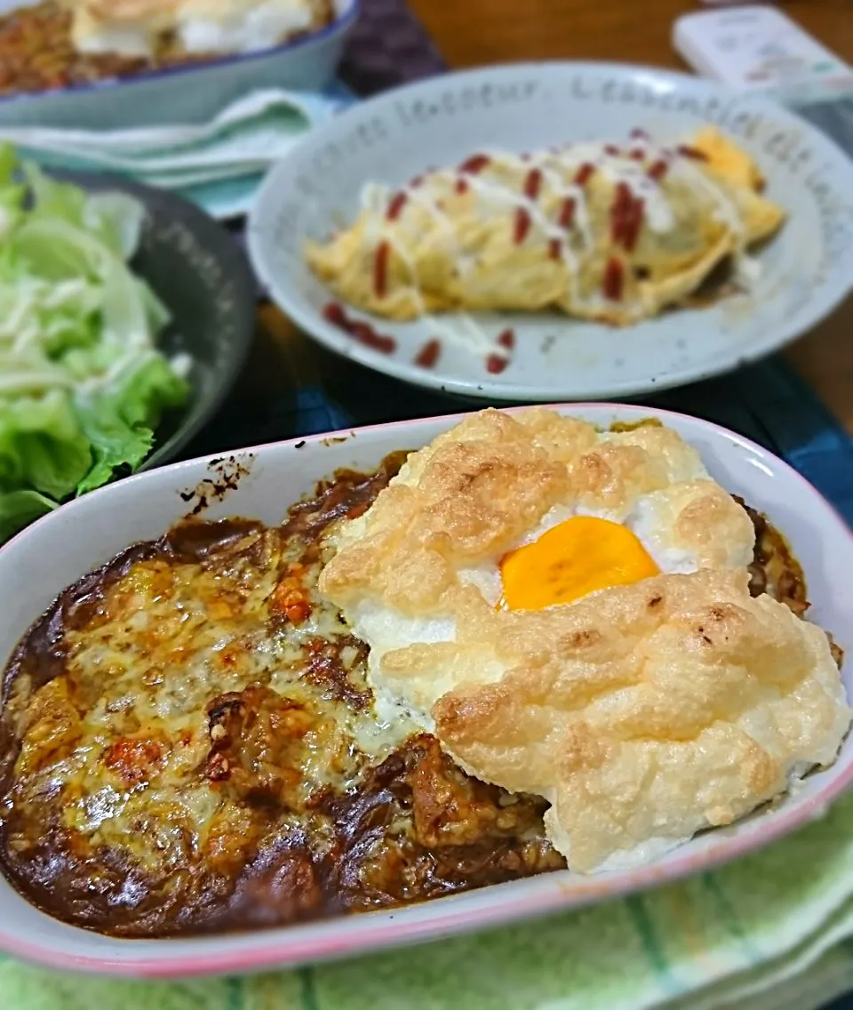 Snapdishの料理写真:全農とくたまで、焼きカレードリアエッグインクラウド乗せ|Reikoさん