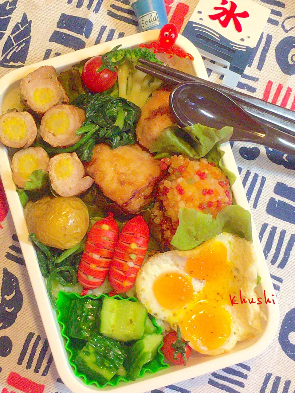 Snapdishの料理写真:#サッカー小僧弁当 #のっけ弁|KOZUEさん