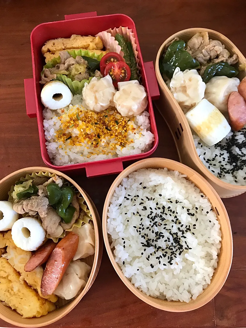 お弁当。娘留守番弁当。自分とパパのも。|mmmd_lさん