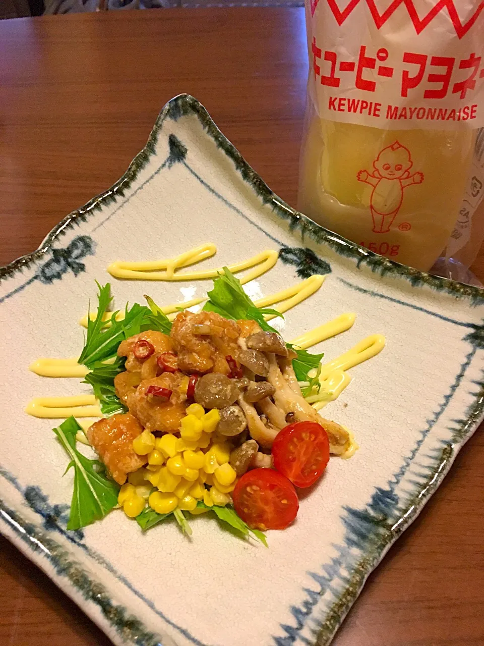 鶏ささみ揚げマヨポン炒め
       〜夏バージョン〜|ききさん