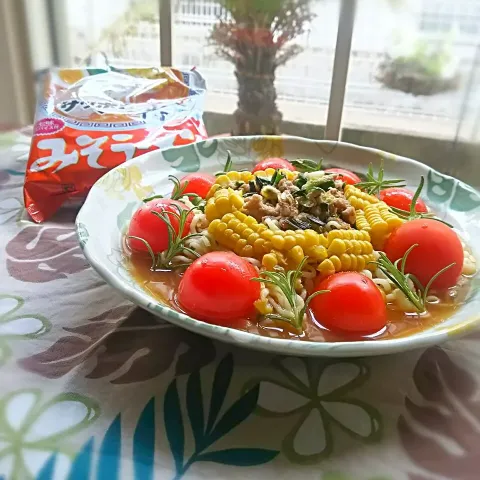 「サッポロ一番 みそラーメン」を使ってみたSnapdishの料理・レシピ写真:夏は冷やしてサッポロ一番