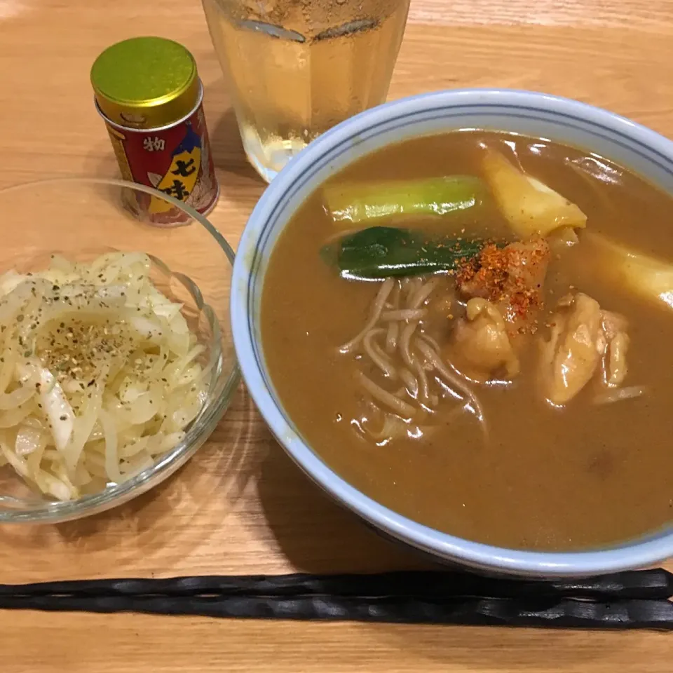 カレー蕎麦と玉ねぎのマリネ😊|Jean Nobyさん