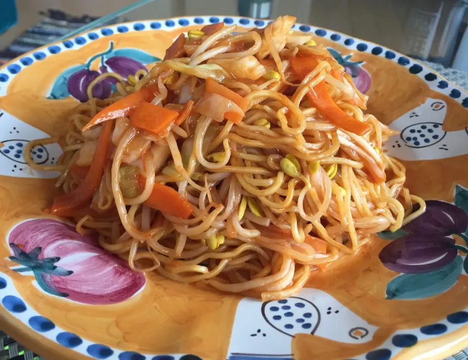 Snapdishの料理写真:イタリアン焼きラーメン２|Toiman Egutoiさん