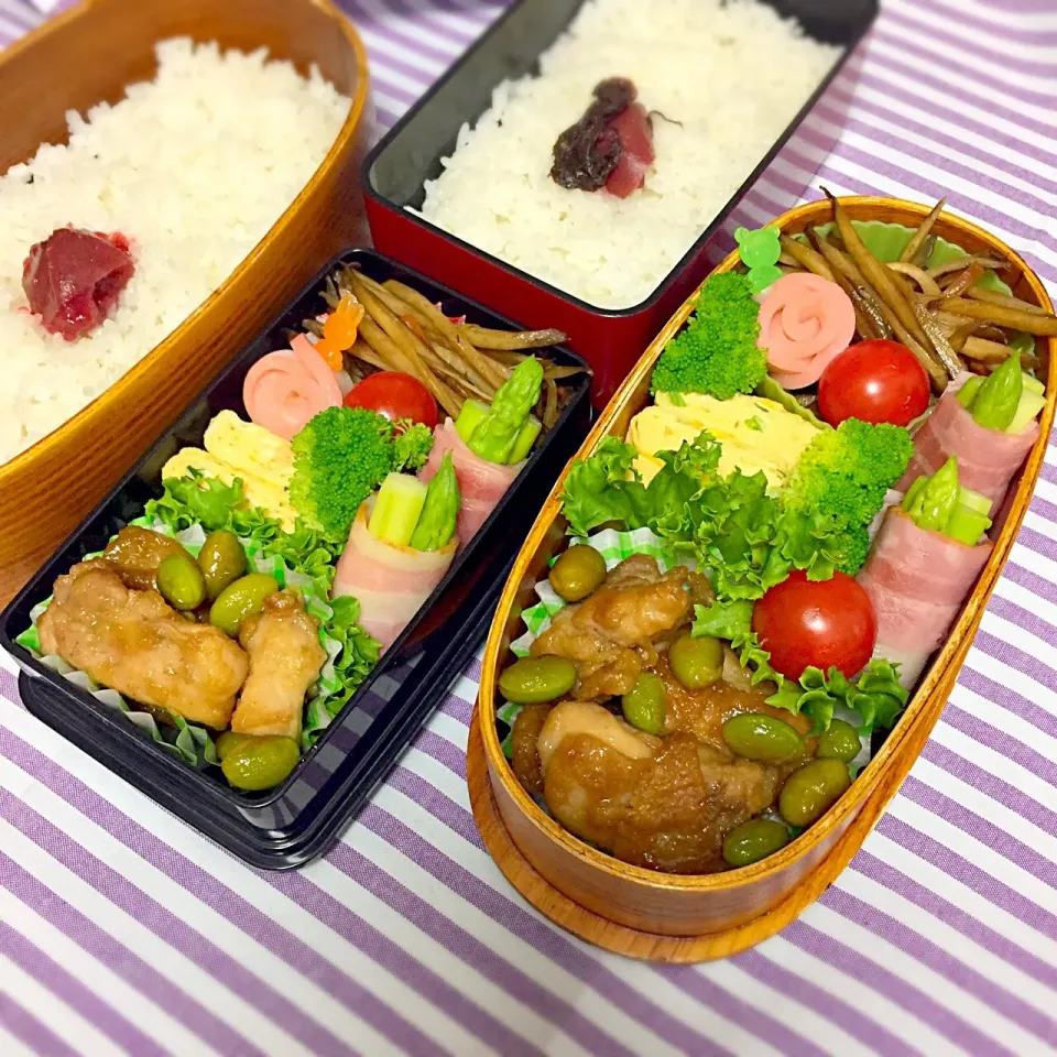 Snapdishの料理写真:7/24 高校男子のお弁当&パパ弁|おおけいさん