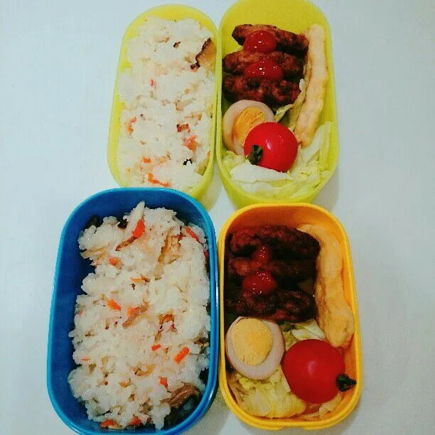 Snapdishの料理写真:7/24(月)の二人弁当🍱|ふみぃさん