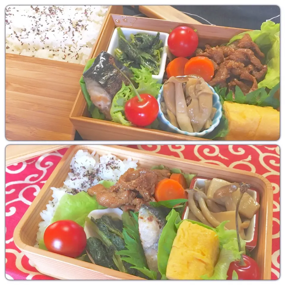 20170724 mon・王子お弁当◡̈⋆（上段）・myお弁当◡̈⋆（下段）|《 Rie 》pochiko3xxxさん