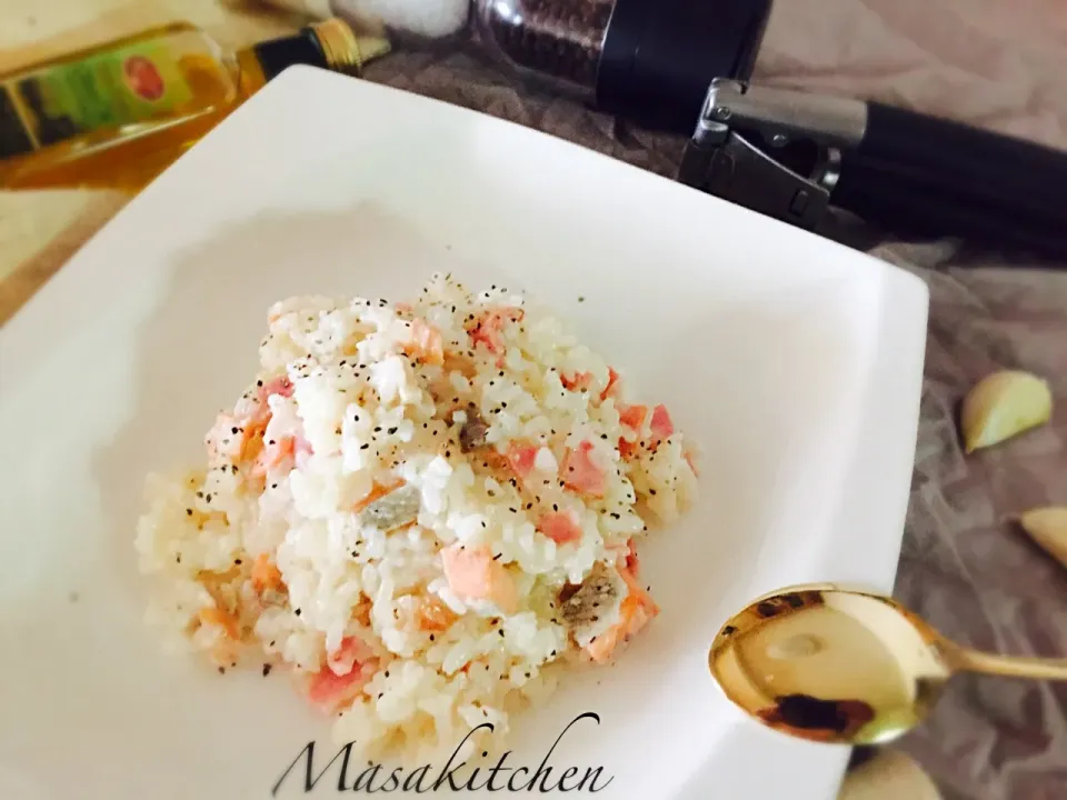 Salmon&bacon risotto|Masakiさん