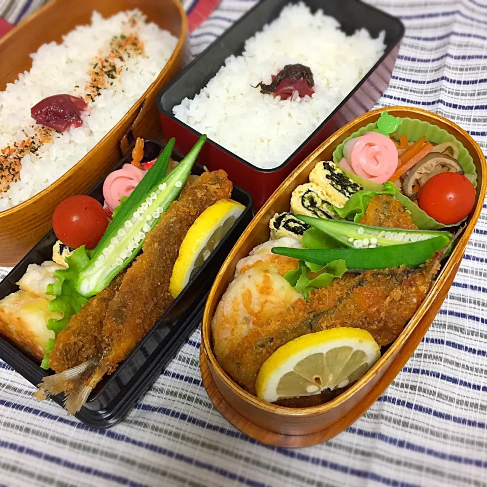 Snapdishの料理写真:7/25 高校男子のお弁当&パパ弁|おおけいさん