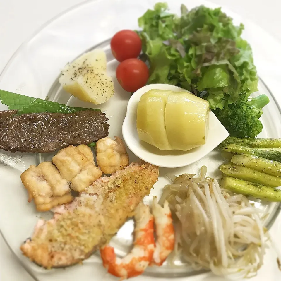 2017年７月25日の「ドクターにしやま由美式時計回り食べダイエットプレート」の朝食を皆様にご紹介しますね‼️|ドクターにしやま由美式時計回りダイエットプレートさん