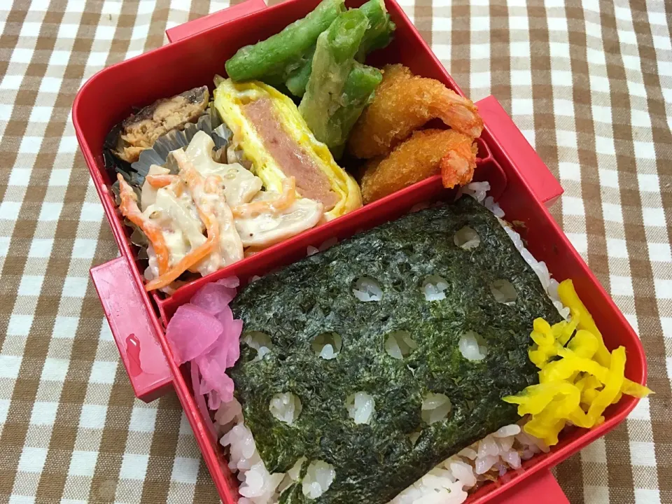 Snapdishの料理写真:7月25日 手作り佃煮で海苔弁当|sakuramochiさん