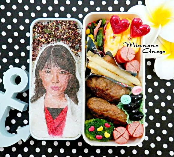 コード・ブルー3rd『緋山美帆子/戸田恵梨香』弁当
 #オブラートアート
 #似顔絵弁当|みんなのあねごさん