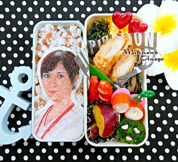 Snapdishの料理写真:コード・ブルー3rd『冴島はるか/比嘉愛未』弁当
 #オブラートアート
 #似顔絵弁当|みんなのあねごさん